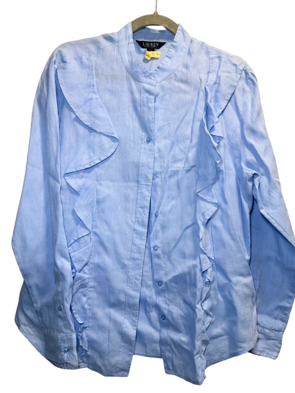 Lauren Ralph Lauren Blue Utility Blouse Large